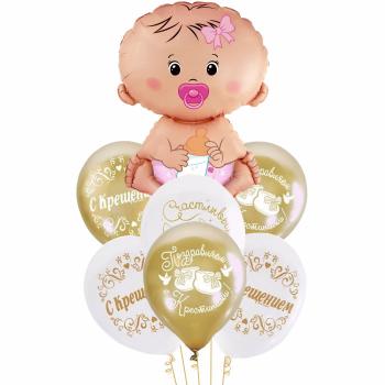 Букет Поздравляем с крещением! Девочка 7 шт Букет Поздравляем с крещением! Девочка 7 шт