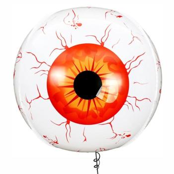 Шар фигура надутая гелием Сфера 3Д Глаз Монстра красный 1 шт