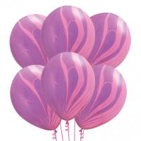 Букет Шары Агат розово-фиолетовые 35 см
