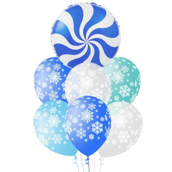 Букет Леденец новогодний синий 7 шт