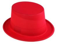 Шляпа Цилиндр красная 1 шт