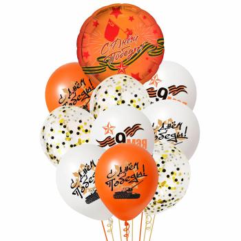 Букет 9 Мая! С Днем победы! Знамя 10 шт Букет 9 Мая! С Днем победы! Знамя 10 шт