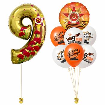 Букет Цифра 9 Мая! Орден Отечественной Войны! 8 шт Букет Цифра 9 Мая! Орден Отечественной Войны! 8 шт