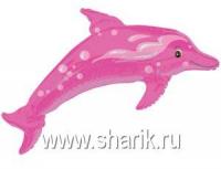 Шар фольга Фигура Дельфин розовый Street (AN)G36