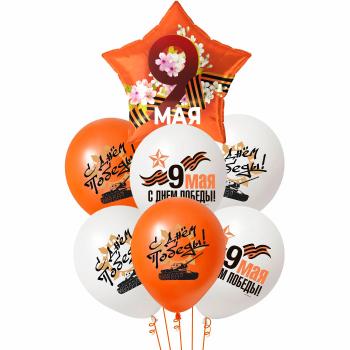 Букет 9 Мая! Звезда георгиевская лента 7 шт Букет 9 Мая! Звезда георгиевская лента 7 шт