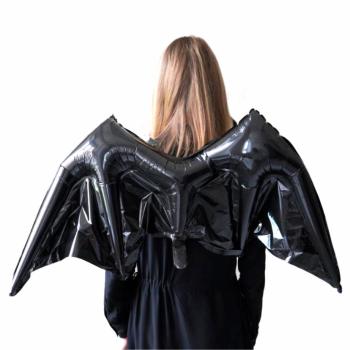 Шар фигура Крылья черные надутые воздухом 1 шт
