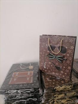 К Пакет ламинат Мужской стиль 3D 26*10*32 см рис микс 1 шт