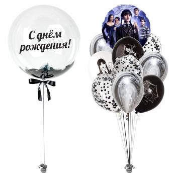 Сет из воздушных шаров Мрачная стори Аддамсы 11 шт