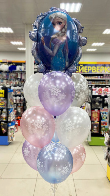 Букет Холодное сердце снежинки 10 шт  Букет Холодное сердце снежинки 10 шт