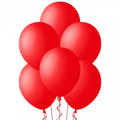 Букет Шары Пастель красные 35 см 1 шт
