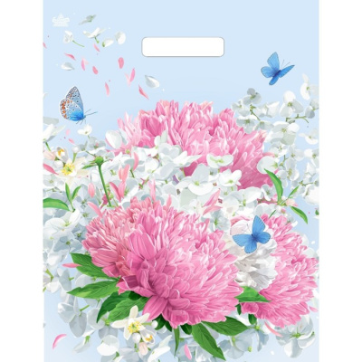 Пакет п/э Хризантема нежная 40*31 см 1 шт