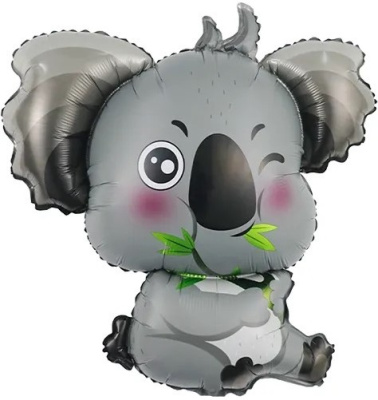 К Шар фольга Фигура Коала 89 см К Шар фольга Фигура Коала 89 см