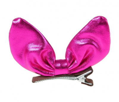 Зажим Бантик фуксия 5*7 см 1 шт