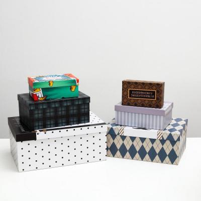 Коробка прямоуг Мужчине №2 рис микс 1 шт