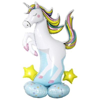 Шар фольга Фигура Под воздух Единорог звезды 1 шт