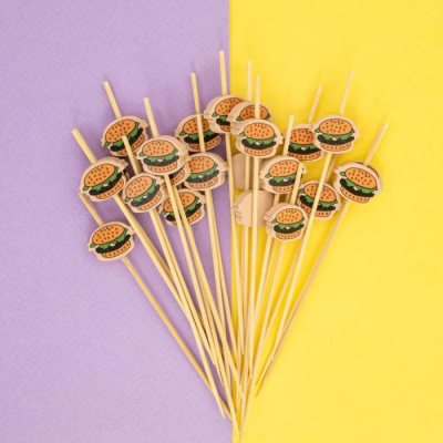 Пика для канапе Бургер 12 см 24 шт