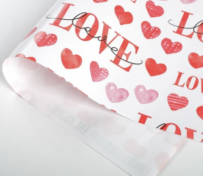 Бумага глянцевая Любовь 100*70 см 1 шт  