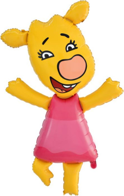 Шар фольга Фигура Оранжевая корова Зоя (FL)