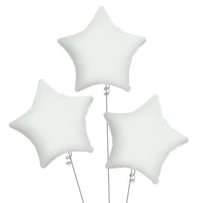 Шар фольга с гелием Звезда белая пастель 46 см 1 шт