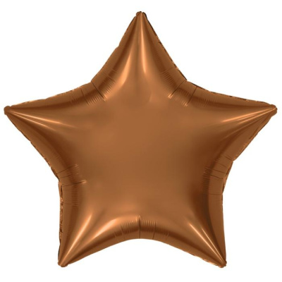 Шар фольга без рисунка Звезда 36" терракота Бохо (Ag)