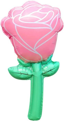 Шар Фигура Мини Роза розовая 1 шт Шар Фигура Мини Роза розовая 1 шт
