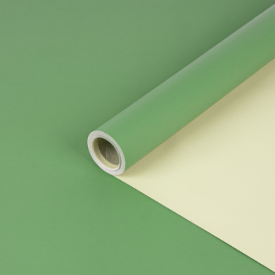 Пленка матовая двустрон зеленая/бледно-зеленая 58см*10м 1 шт  