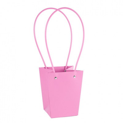 Сумочка для цветов Конус розовая лаванда 12*12*8 см 1 шт
