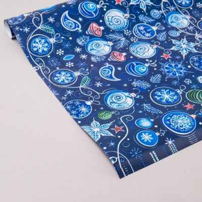 Бумага глянцевая Новогодние игрушки 70*100 см 1 шт Бумага глянцевая Новогодние игрушки 70*100 см 1 шт