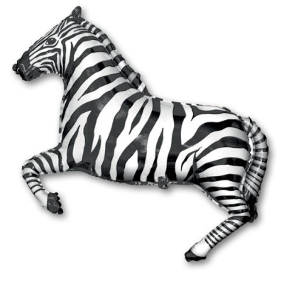 Шар фольга Фигура Зебра черная (FM)G36