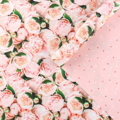 Бумага крафт двусторон Цветы 70*100 см 1 шт