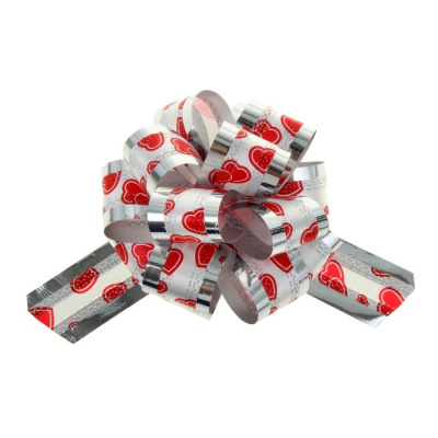 Бант-Шар №3,2 см сердца на белом 1 шт  