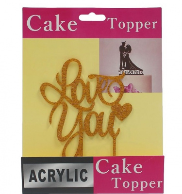 Топпер Люблю тебя 18*24 см 1 шт Топпер Люблю тебя 18*24 см 1 шт