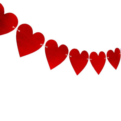 Гирлянда Сердечки 250 см 1 шт Гирлянда Сердечки 250 см 1 шт