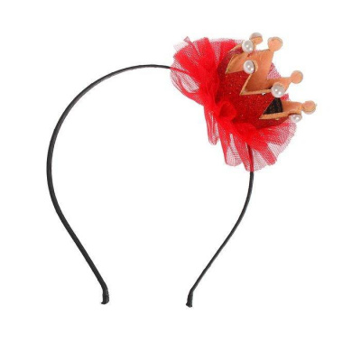 Ободок Корона с жемчугами микс 1 шт  