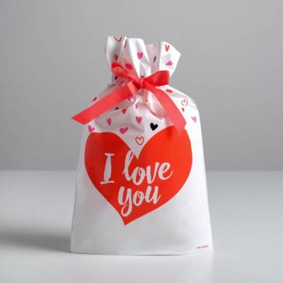 Пакет пластик I love you 20*30 см 1 шт Пакет пластик I love you 20*30 см 1 шт