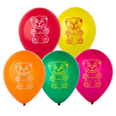 В 12" Кристалл ассорти Мишка мармеладный 50 шт