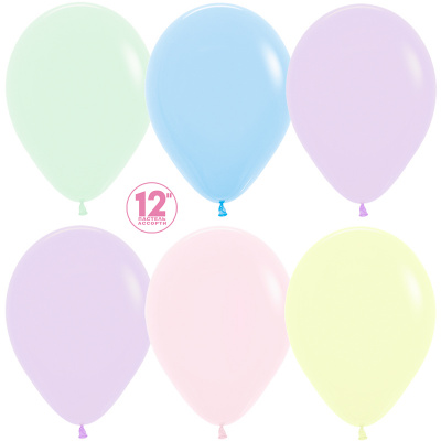 Шар 12"/30см пастель ассорти Макарунс 50шт