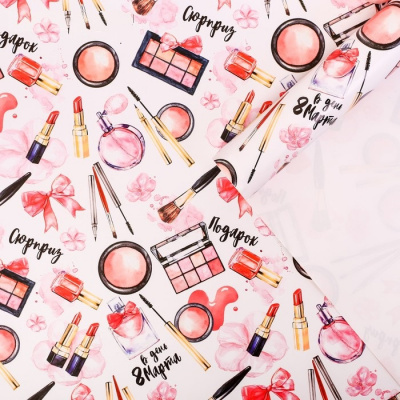 Бумага глянцевая Женский рай 8  марта 100*70 см 1 шт