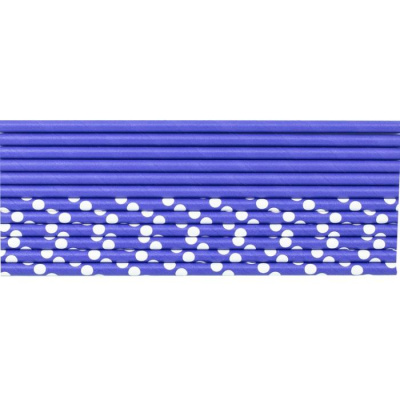 Трубочки для коктейля Веселая Затея Горошек фиолет 12 шт Трубочки для коктейля Веселая Затея Горошек фиолет 12 шт