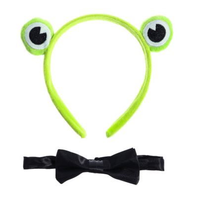 Набор (2в1) Лягушка ободок, бабочка 1 шт