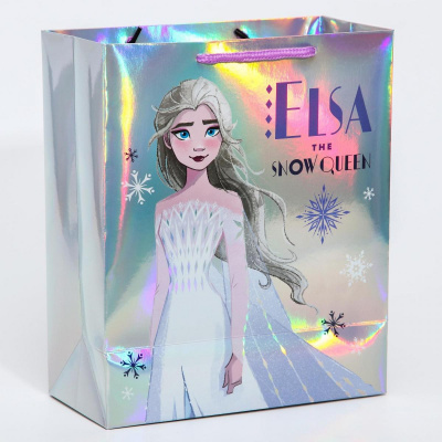 Пакет голография Холодное сердце 25*21*10 см 1 шт