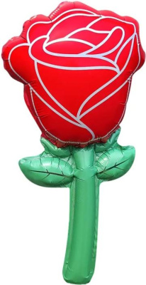 Шар Фигура Мини Роза красная 1 шт Шар Фигура Мини Роза красная 1 шт