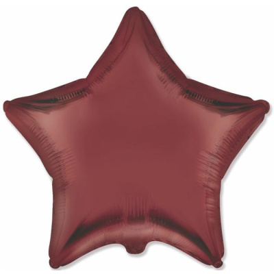 Шар фольга без рисунка Звезда 18" коричневый сатин (FM)