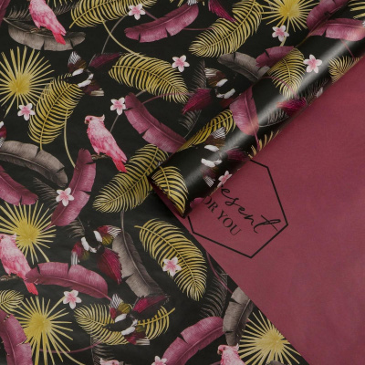 Бумага глянцевая двусторон Тропики 70*100 см 1 шт