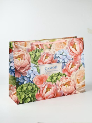 Пакет ламинат Самой прекрасной цветы XXL 61*20*40 см 1 шт