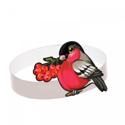 Маска - ободок картон Снегирь 1 шт Маска - ободок картон Снегирь 1 шт