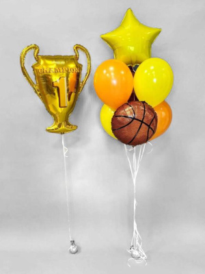 Сет из воздушных шаров Звезда баскетбола 8 шт 