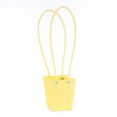 Сумочка для цветов Конус кремовый 12*12*8 см 1 шт