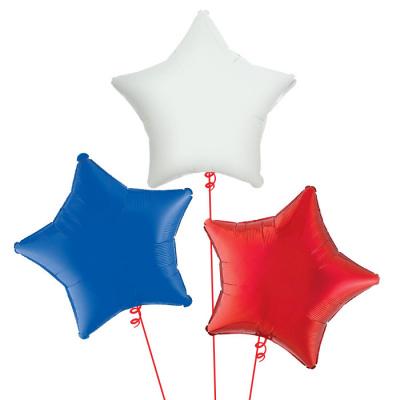 Букет Шары фольга Звезды ассорти разноцветное 46 см 3 шт