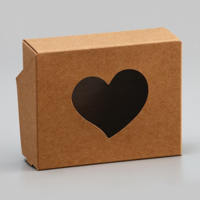 Коробка складная Сердце крафт 10*8*3,5 см 1 шт